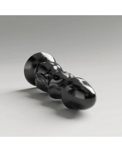 All Black Steroid Dildo Shuttlecock - Zwart